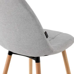 Sedia Scandinava Zafir, spessa imbottitura, gambe in legno