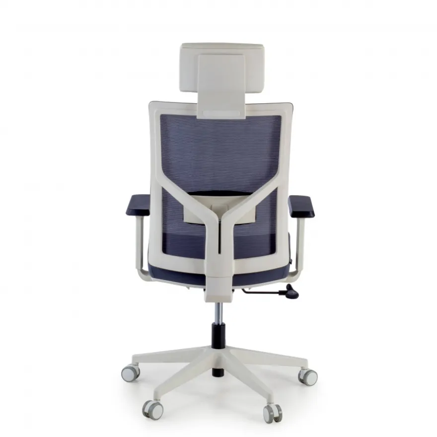 Sedia Scrivania Ergonomica Verdi white, braccioli regolabili, con poggiatesta