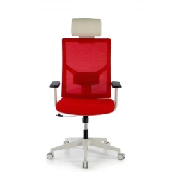 Sedia Scrivania Ergonomica Verdi white, braccioli regolabili, con poggiatesta