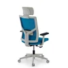 Sedia Scrivania Ergonomica Verdi white, braccioli regolabili, con poggiatesta