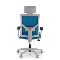 Sedia Scrivania Ergonomica Verdi white, braccioli regolabili, con poggiatesta