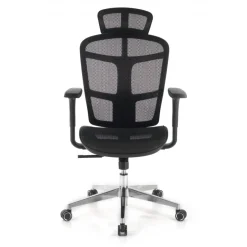 Sedia Smart Working Dover, poggiatesta, base alluminio, 8 ore