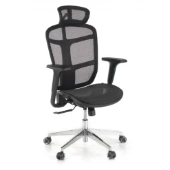 Sedia Smart Working Dover, poggiatesta, base alluminio, 8 ore