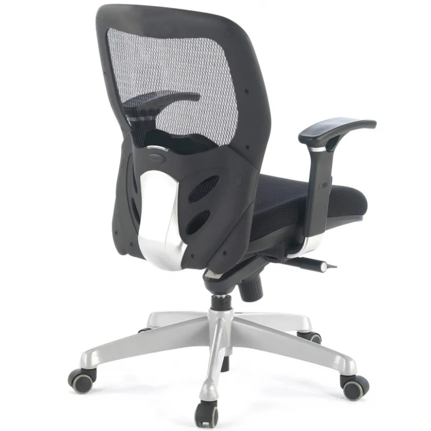 Sedia Smart Working Hazuki, braccioli 3D, schiuma iniettata, rete