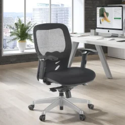 Sedia Smart Working Hazuki, braccioli 3D, schiuma iniettata, rete