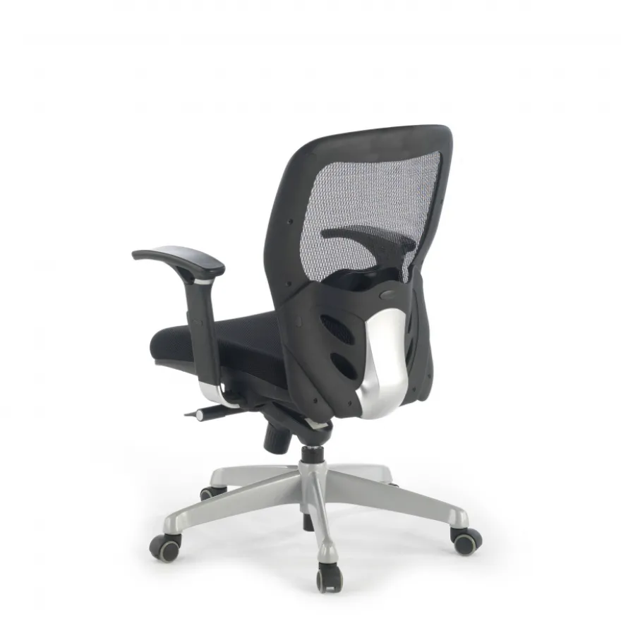 Sedia Smart Working Hazuki, braccioli 3D, schiuma iniettata, rete