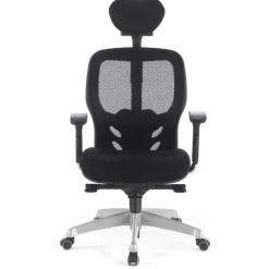 Sedia Smart Working Hazuki plus, braccioli 3D, con poggiatesta