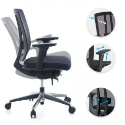 Sedia Smart Working Hiro, syncro, schiuma iniettata