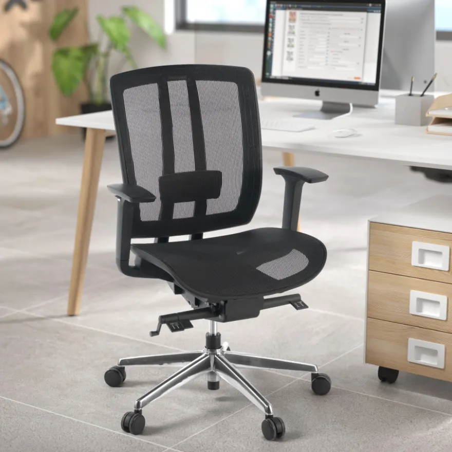 Sedia Smart Working Hiro, syncro, braccioli 4D, rete