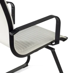 Sedia Ufficio Brenton, struttura nera, ecopelle