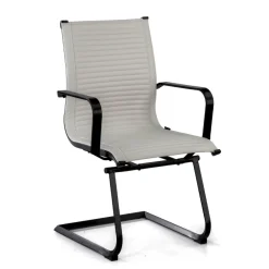 Sedia Ufficio Brenton, struttura nera, ecopelle