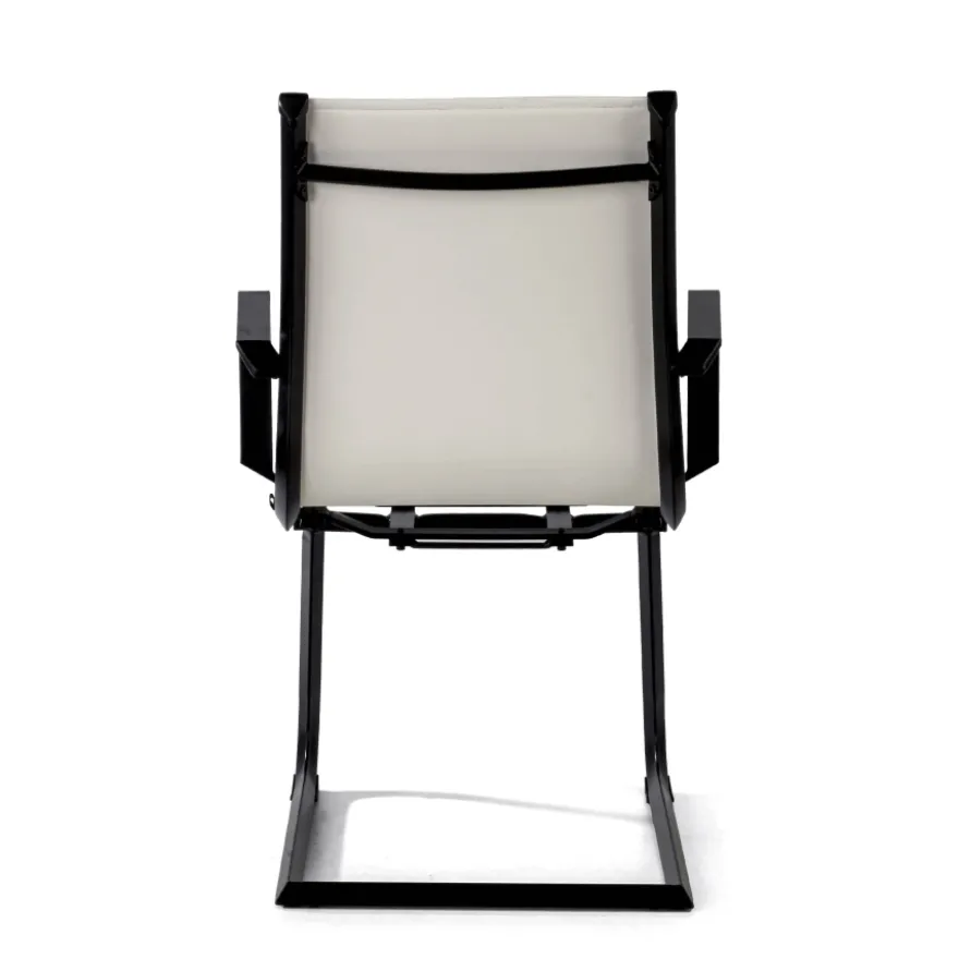 Sedia Ufficio Brenton, struttura nera, ecopelle