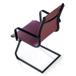 Sedia Ufficio Brenton, struttura nera, ecopelle