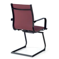 Sedia Ufficio Brenton, struttura nera, ecopelle