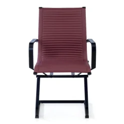 Sedia Ufficio Brenton, struttura nera, ecopelle