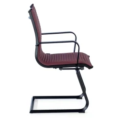 Sedia Ufficio Brenton, struttura nera, ecopelle