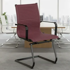 Sedia Ufficio Brenton, struttura nera, ecopelle