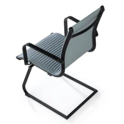 Sedia Ufficio Brenton, struttura nera, ecopelle