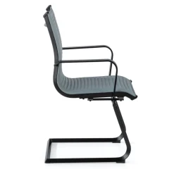 Sedia Ufficio Brenton, struttura nera, ecopelle