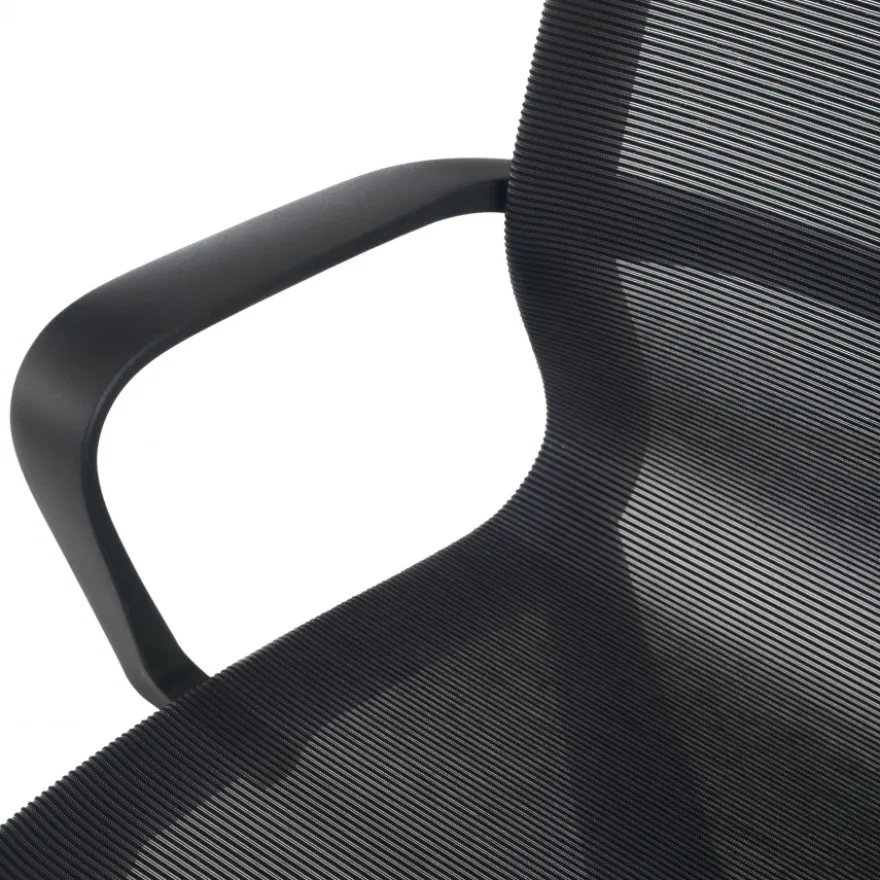 Sedia ufficio Design Fox black, Schienale Basculante, in Rete