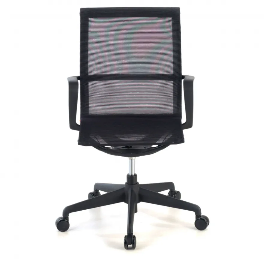 Sedia ufficio Design Fox black, Schienale Basculante, in Rete