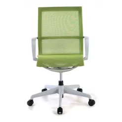 Sedia ufficio Design Fox white, Schienale Basculante, in Rete