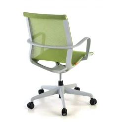 Sedia ufficio Design Fox white, Schienale Basculante, in Rete