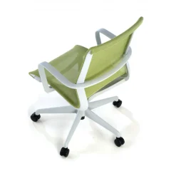 Sedia ufficio Design Fox white, Schienale Basculante, in Rete