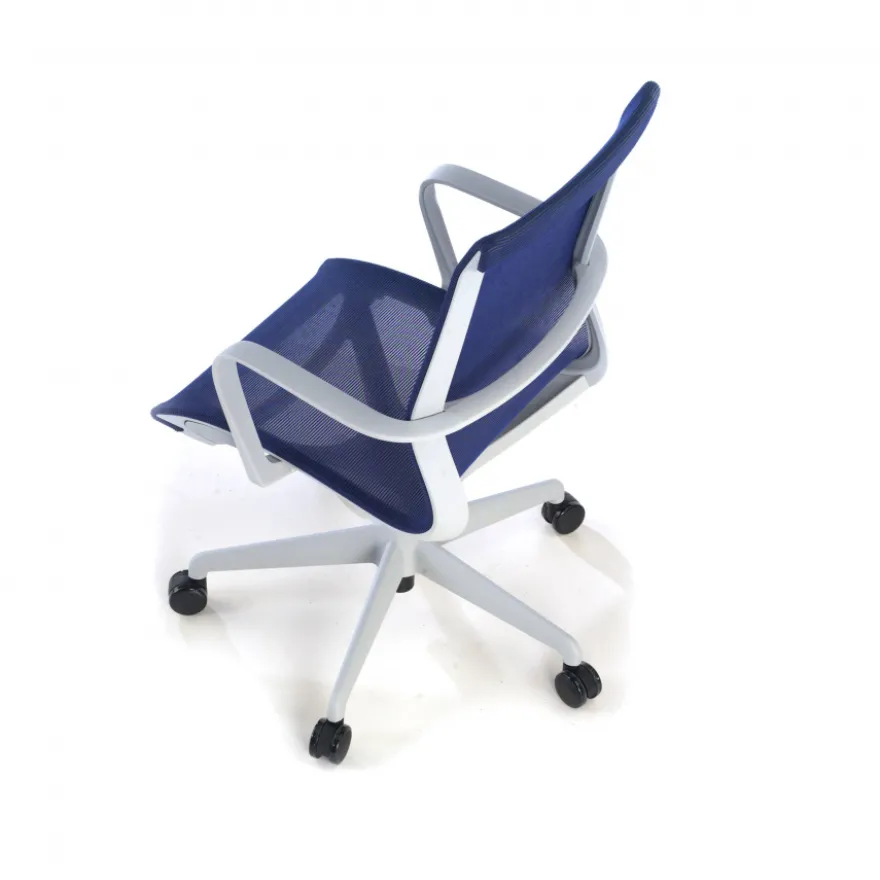Sedia ufficio Design Fox white, Schienale Basculante, in Rete