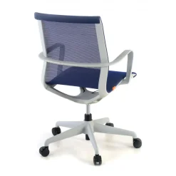 Sedia ufficio Design Fox white, Schienale Basculante, in Rete