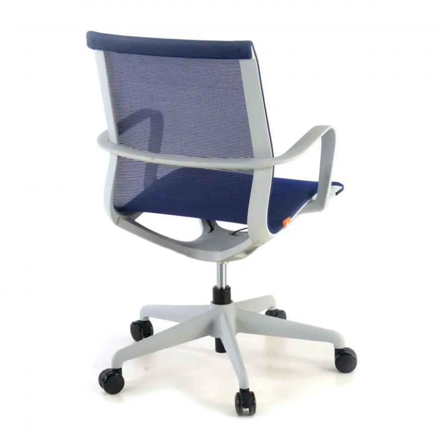 Sedia ufficio Design Fox white, Schienale Basculante, in Rete