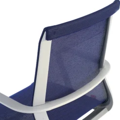 Sedia ufficio Design Fox white, Schienale Basculante, in Rete