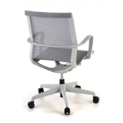 Sedia ufficio Design Fox white, Schienale Basculante, in Rete