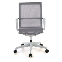 Sedia ufficio Design Fox white, Schienale Basculante, in Rete