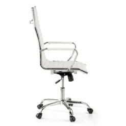 Sedia ufficio design Vogue, Struttura cromata, schienale alto