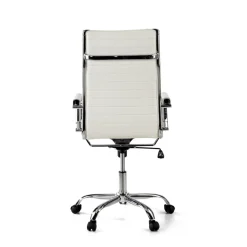 Sedia ufficio design Vogue, Struttura cromata, schienale alto