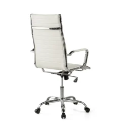 Sedia ufficio design Vogue, Struttura cromata, schienale alto