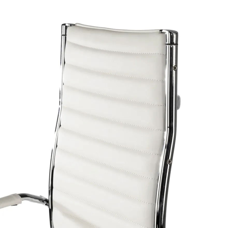 Sedia ufficio design Vogue, Struttura cromata, schienale alto