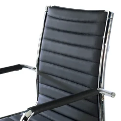 Sedia ufficio design Vogue, Struttura cromata, schienale basso