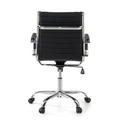 Sedia ufficio design Vogue, Struttura cromata, schienale basso