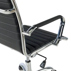 Sedia ufficio design Vogue, Struttura cromata, schienale basso