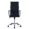 Sedia ufficio design Vogue, Struttura cromata, schienale alto
