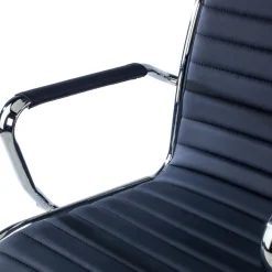 Sedia ufficio design Vogue, Struttura cromata, schienale alto