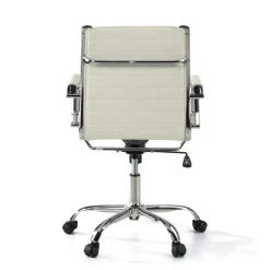 Sedia ufficio design Vogue, Struttura cromata, schienale basso