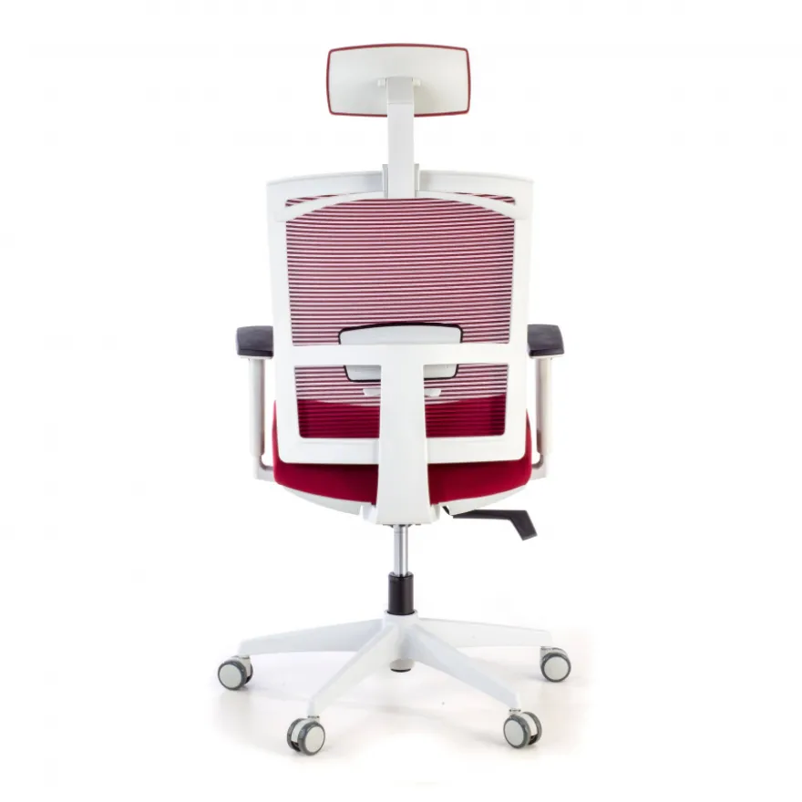 Sedia Ufficio Ergonomica Akira white con poggiatesta