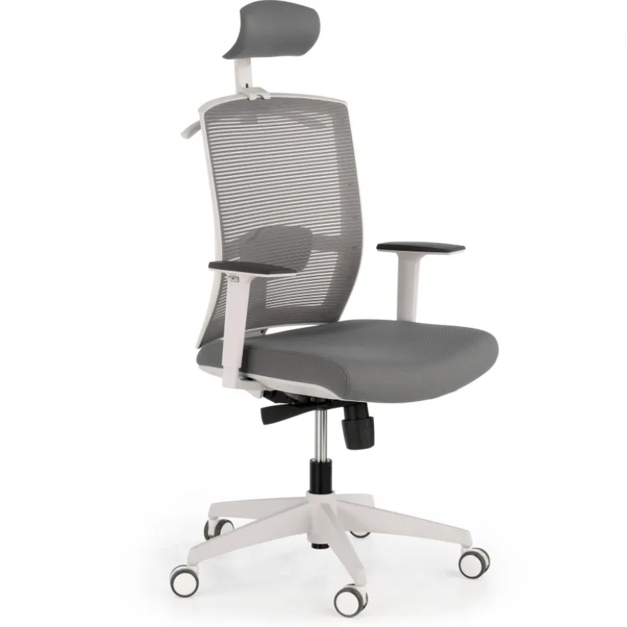 Sedia Ufficio Ergonomica Akira white con poggiatesta