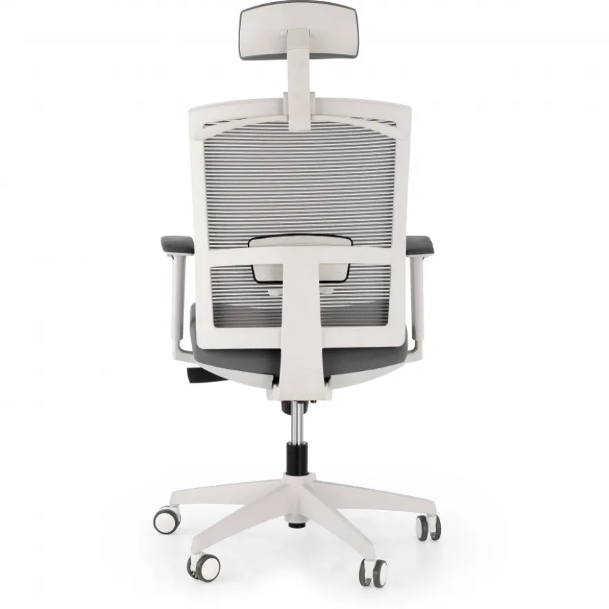Sedia Ufficio Ergonomica Akira white con poggiatesta