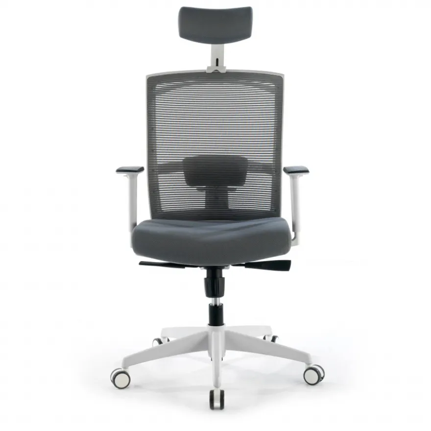Sedia Ufficio Ergonomica Akira white con poggiatesta