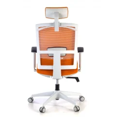 Sedia Ufficio Ergonomica Akira white con poggiatesta
