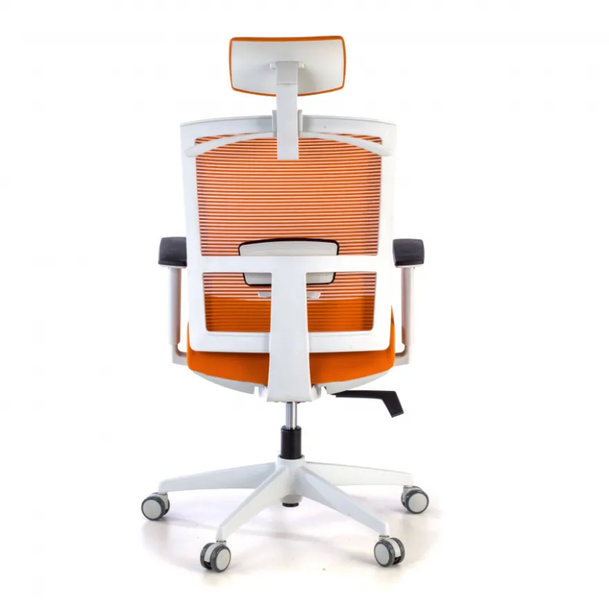 Sedia Ufficio Ergonomica Akira white con poggiatesta